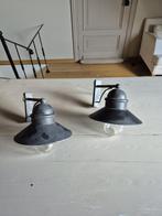 2 metalen wandlampen / buitenlampen – landelijke stijl, Tuin en Terras, Ophalen, Gebruikt, Minder dan 50 watt, Netvoeding