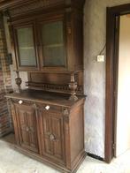 Antieke kast met houtsnijwerk, Huis en Inrichting, Ophalen, Gebruikt