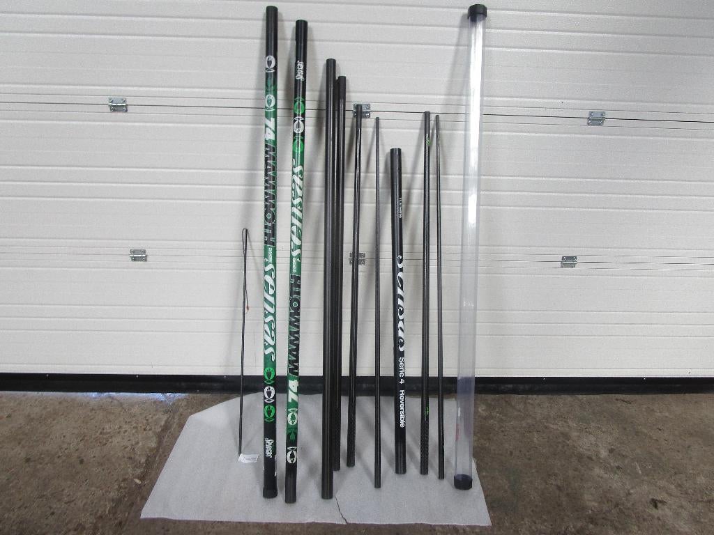 Supperrr Karperstok Sensas MAMOUTH  11.5 M, Watersport en Boten, Ophalen, Zo goed als nieuw, Vaste hengel