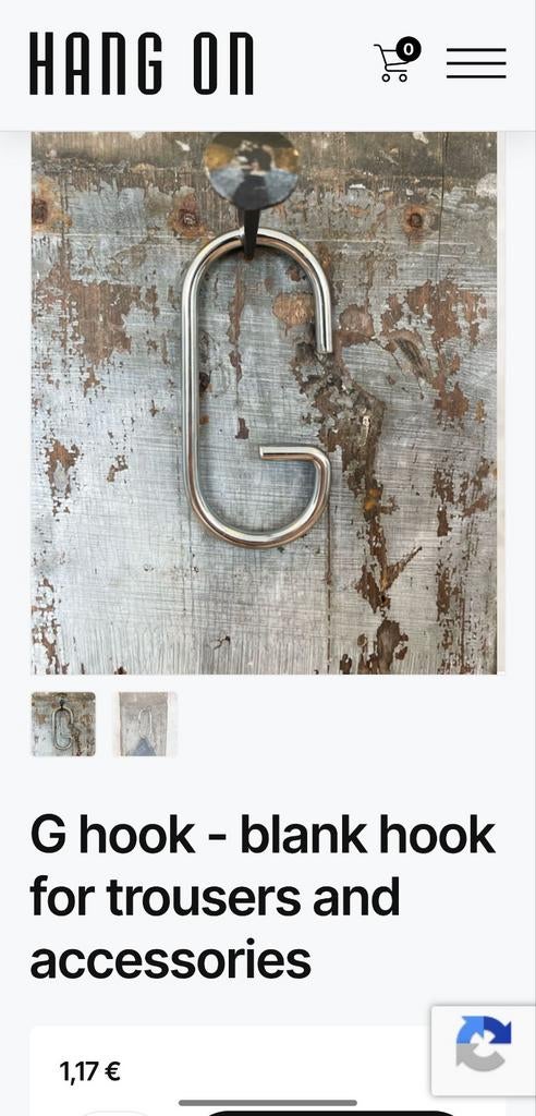 G-haak (kleding)hanger HANG-ON (prof.) €1,17 -> €0,25, Articles professionnels, Aménagement de Bureau & Magasin | Pièces, Enlèvement ou Envoi