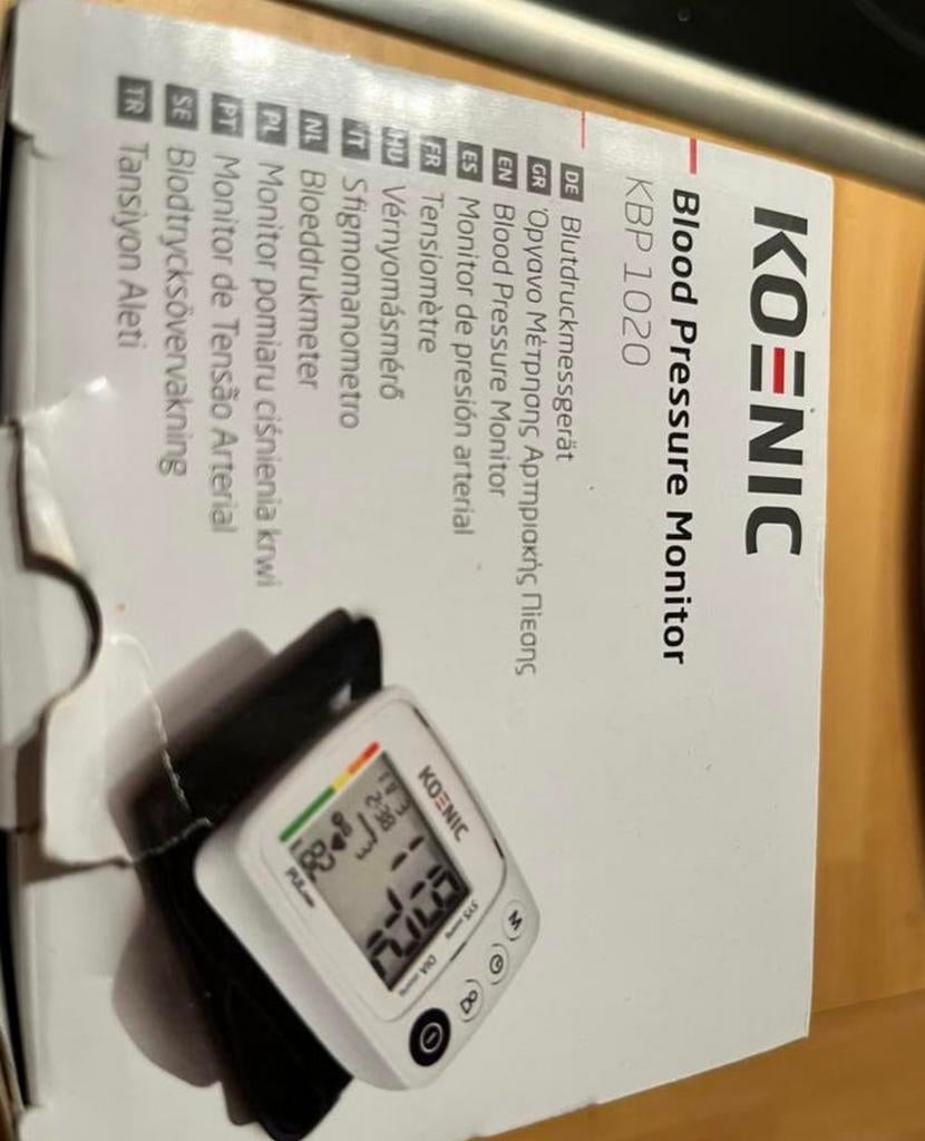 Bloeddruk meter Koenic Gebruikt maar goede staat in doos, Ophalen of Verzenden, Gebruikt
