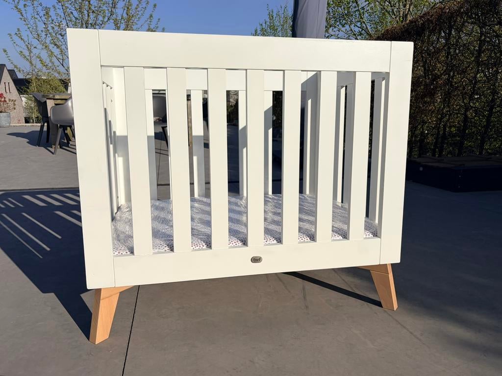 TWF Riva Park Wit/Beuken incl matras & hoes, Kinderen en Baby's, Babyparken, Gebruikt, Rechthoekig, In hoogte verstelbaar, Ophalen