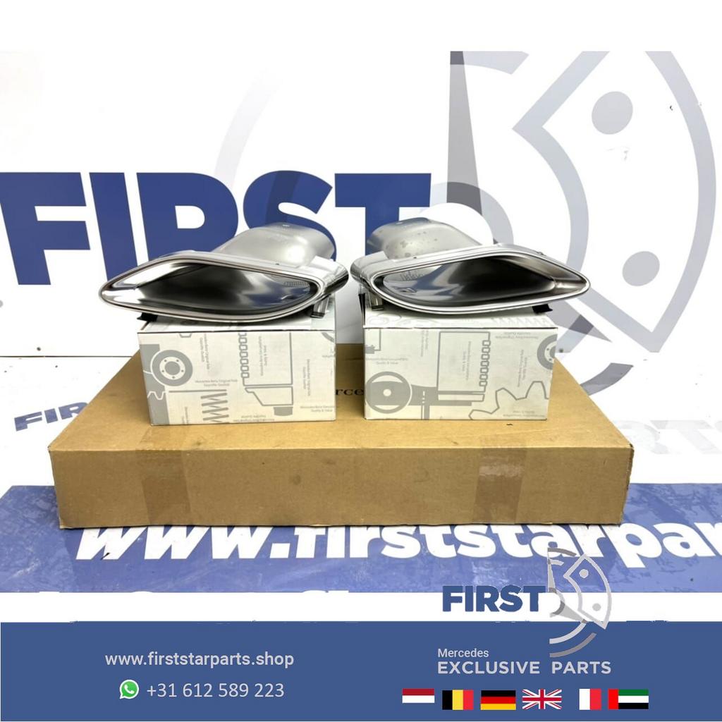 W205 C205 AMG LINE UITLAAT SIERSTUKKEN L/R Mercedes C Klasse, Utilisé, -, -, Enlèvement ou Envoi