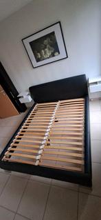 2 Persoons bed ombouw met bodems, Huis en Inrichting, Slaapkamer | Bedden, Ophalen, Zwart