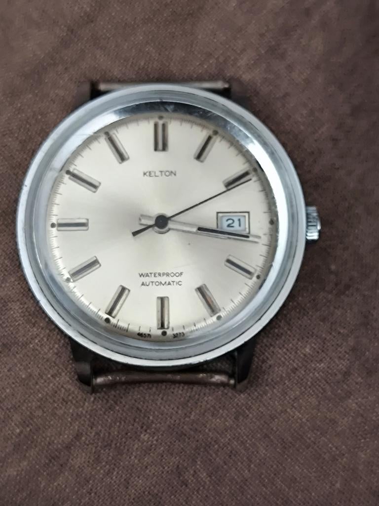 Montre homme automatique kelton année 60/70, Montre-bracelet, Autres marques, Enlèvement ou Envoi, Comme neuf