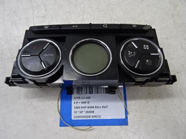 PANNEAU DE COMMANDE CLIMATISATION C3 (SC) (96831720XT-02), Utilisé, Citroën