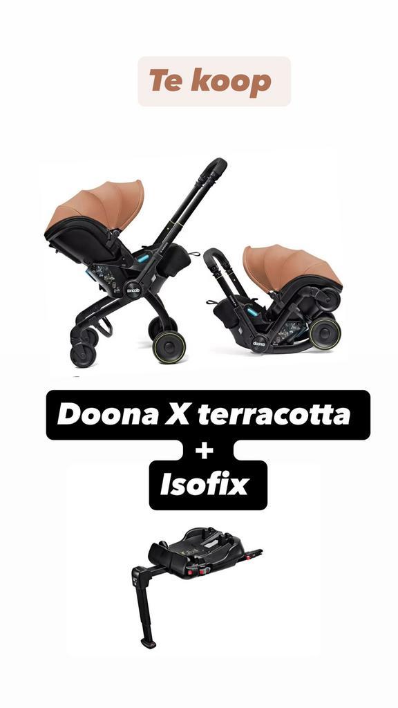 DOONA X TERRACOTTA + ISOFIX, Kinderen en Baby's, Buggy's, Zo goed als nieuw, Overige merken, Regenhoes, Verstelbare rugleuning