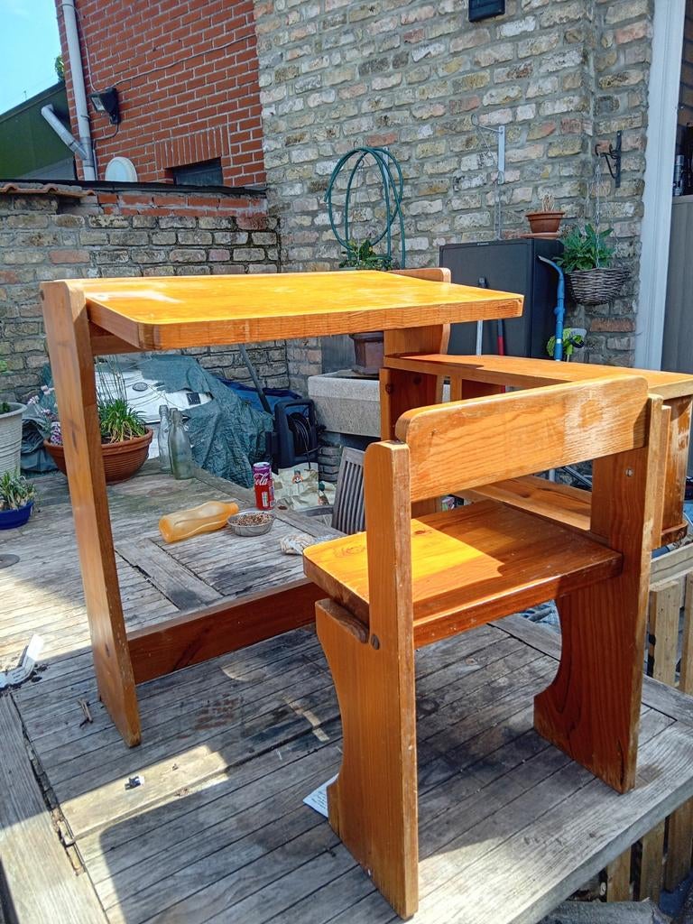 Vintage schoolbankje, Ophalen of Verzenden