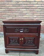 Oosters vierkante kast houtsnijwerk rosewood palissander, Ophalen