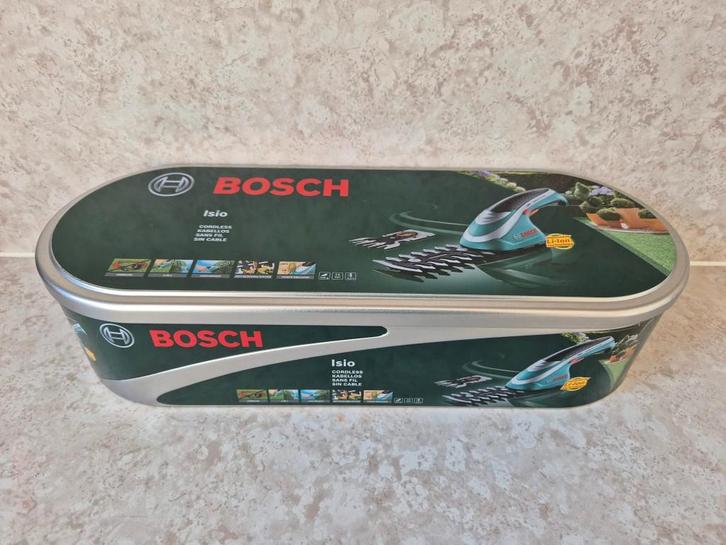 Buxuxschaar / Grasschaar Bosch, Tuin en Terras, Heggenscharen, Zo goed als nieuw, Accu, Ophalen