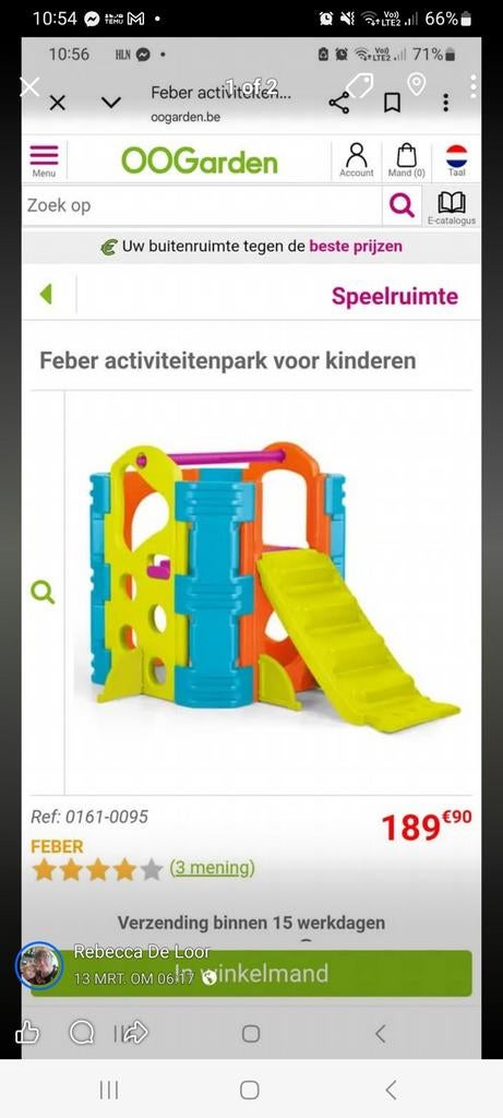 Klimtoren feber nieuw, Ophalen