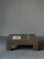 Vintage Brutalist faux brons vierkante salontafel, Huis en Inrichting, Ophalen, Zo goed als nieuw