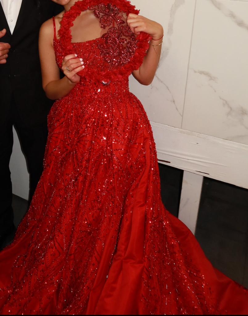 Rode Henna Jurk, Kleding | Dames, Trouwkleding en Trouwaccessoires, Trouwjurk, Gelinlik 21, Ophalen of Verzenden, Zo goed als nieuw