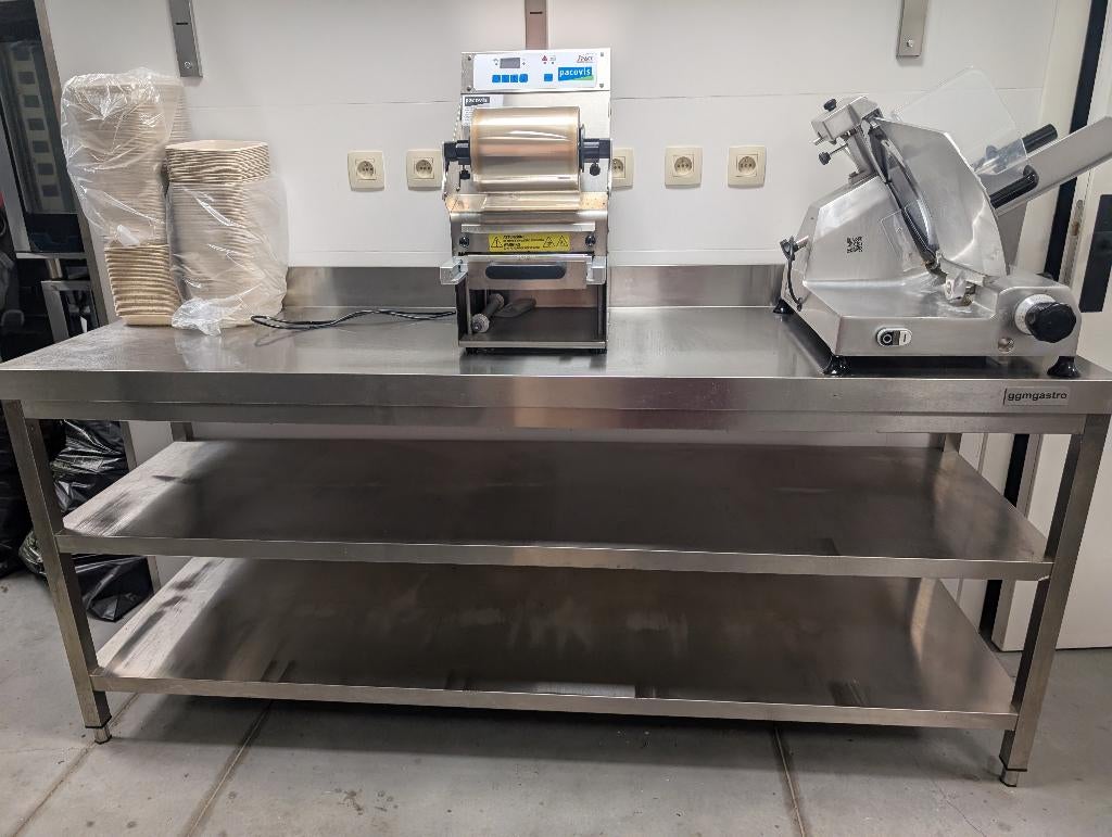 werktafel inox, Ophalen, Gebruikt, Meubilair