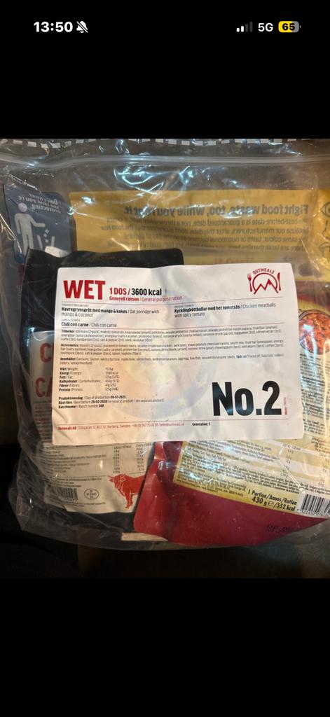 Ration de combat, Ophalen of Verzenden, Zo goed als nieuw