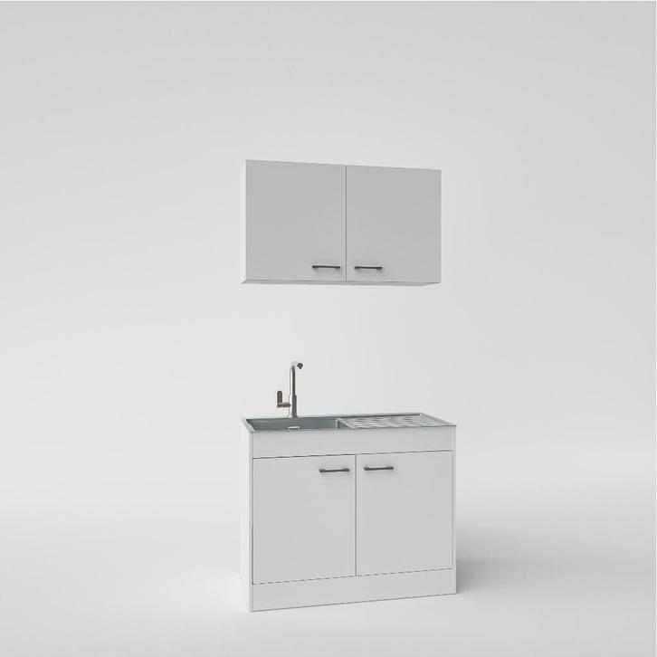 Cuisine blanche : abordable, complète et prête à l'emploi, Maison & Meubles, Cuisine | Ustensiles de cuisine, Neuf, Enlèvement ou Envoi