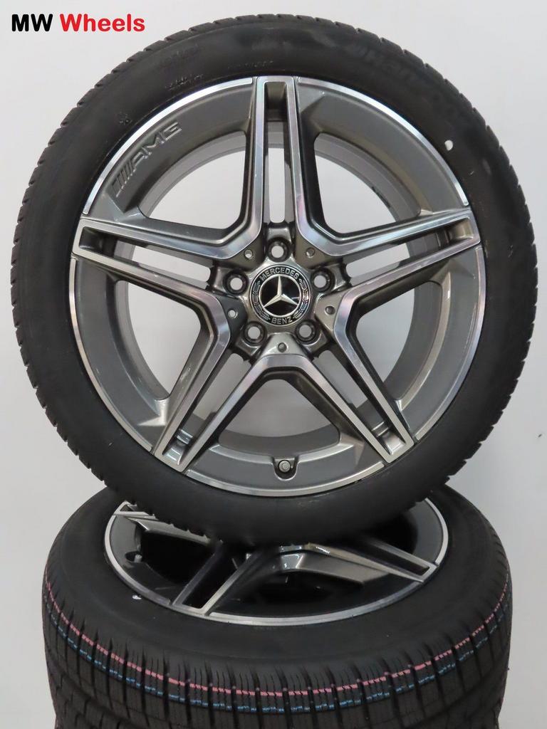 Mercedes A Klasse W177 CLA 18 inch AMG velgen winterbanden, Auto-onderdelen, Banden en Velgen, 18 inch, Gebruikt, -, -