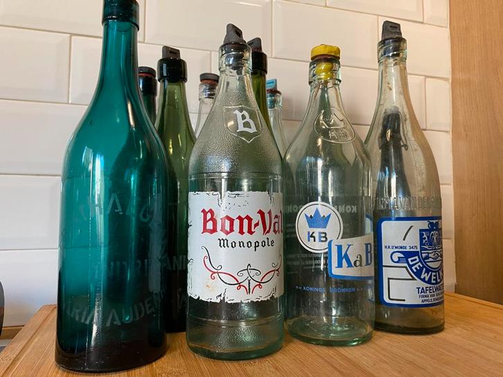 Lot oude flessen, Collections, Marques de bière, Utilisé, Bouteille(s), Enlèvement ou Envoi