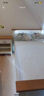 Bed en nachttafel, Huis en Inrichting, Slaapkamer | Bedden, Ophalen, Gebruikt, 90 cm, Eenpersoons
