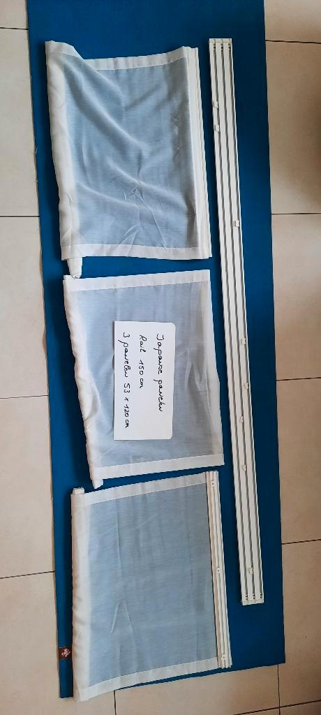 Japanse panelen/paneelgordijnen, Huis en Inrichting, Stoffering | Gordijnen en Lamellen, Gebruikt, Wit, Ophalen