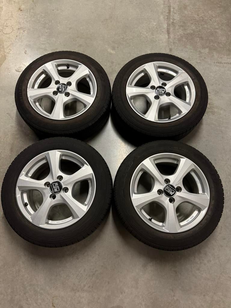 MSW velgen met Dunlop banden, Ophalen, Gebruikt, 15 inch, Banden en Velgen