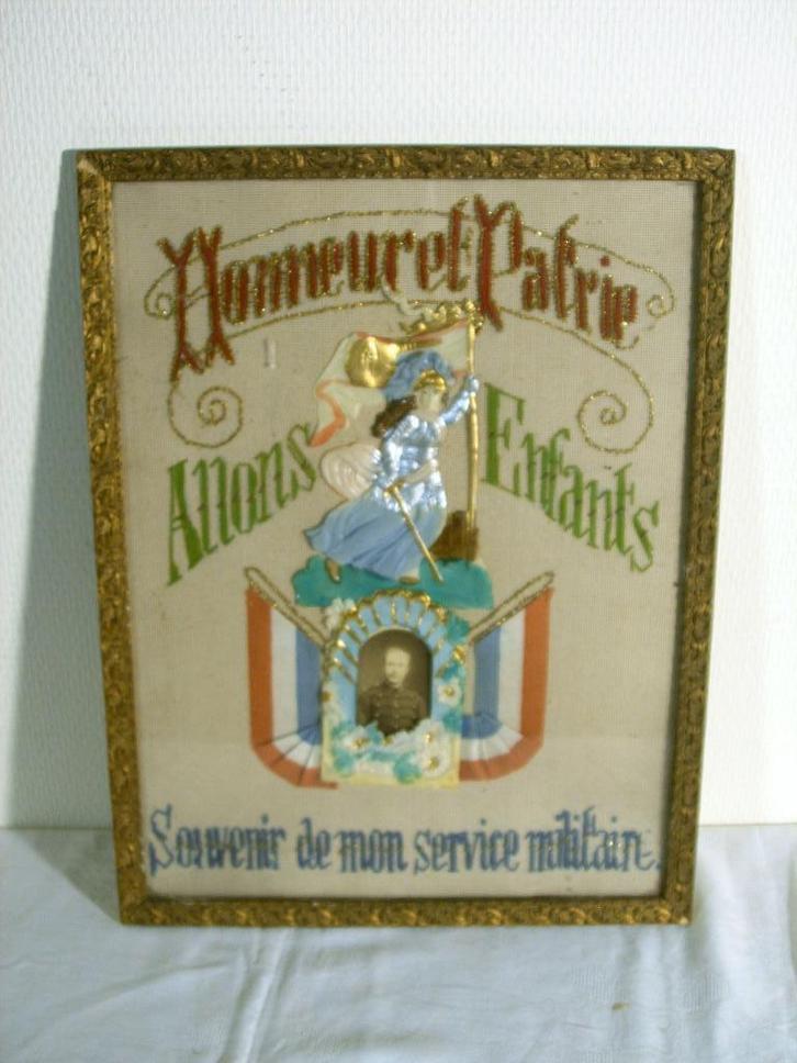 Ancien tableau commémoratif militaire français., Antiquités & Art, Curiosités & Brocante, Enlèvement ou Envoi