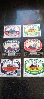 6 bieretiketten witkap pater br Slaghmuylders Ninove, Verzamelen, Ophalen of Verzenden