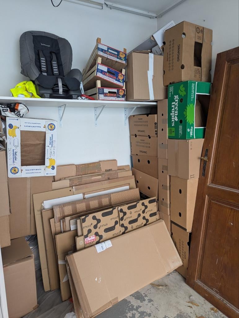 Cartons de demenagement, Enlèvement