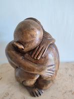 Indonésie: statue Yoko. Bois exotique, sculpté main, Enlèvement ou Envoi