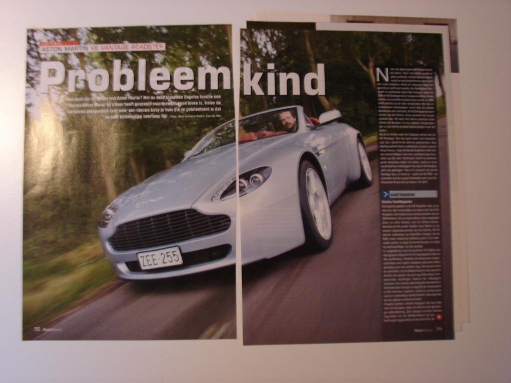 Artikel Aston Martin V8 Vantage Roadster, Boeken, Auto's | Folders en Tijdschriften, Ophalen of Verzenden, Zo goed als nieuw, Overige merken