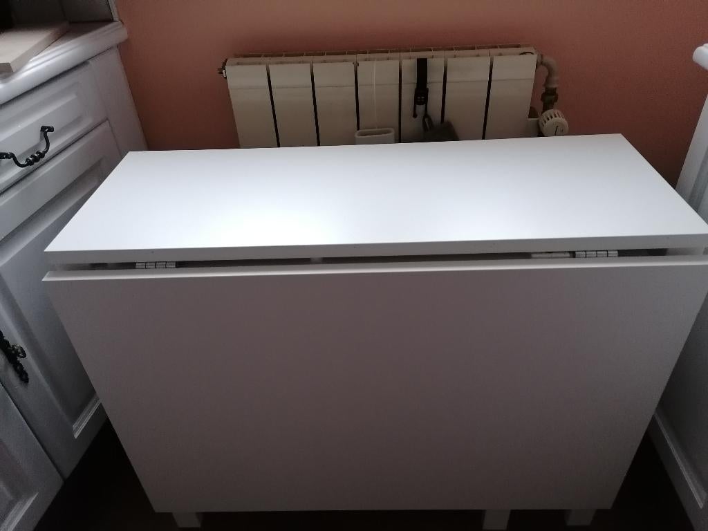 GRANDE TABLE BLANCHE RABATTABLE NEUVE, Maison & Meubles, Enlèvement, Neuf