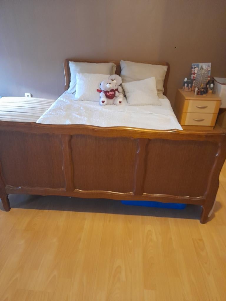 Lit 2 personnes, Maison & Meubles, Chambre à coucher | Lits, Enlèvement, Bois