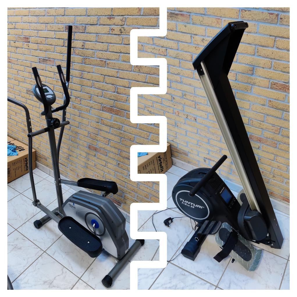 Crosstrainer (Marcy) + Roeitrainer (Tunturi), Enlèvement, Utilisé, Bras, Rameur