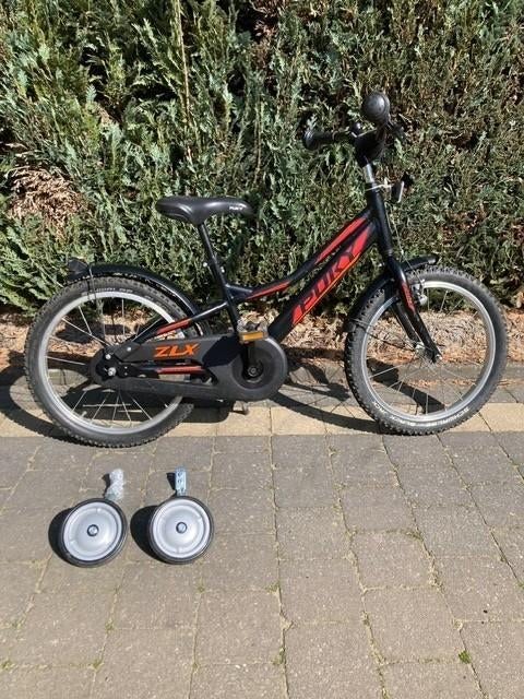 Puky ZLX fiets (18 inch), Ophalen, Terugtraprem, Zijwieltjes, Puky