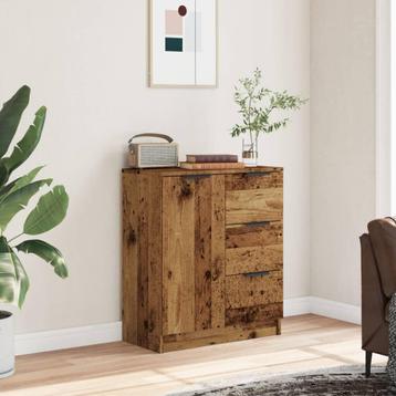 Dressoir 60x30x70 cm bewerkt hout oud houtkleurig beschikbaar voor biedingen