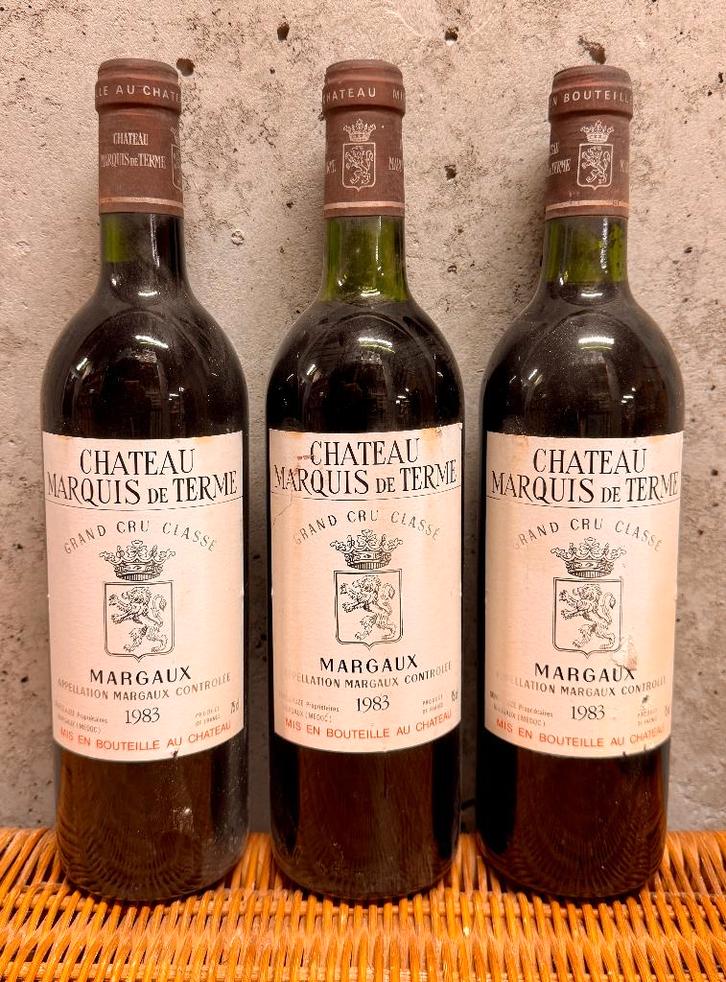 1983 Chateau Marquis de Terme - Grand Cru Classé, Verzamelen, Wijnen, Nieuw, Rode wijn, Frankrijk, Vol, Ophalen