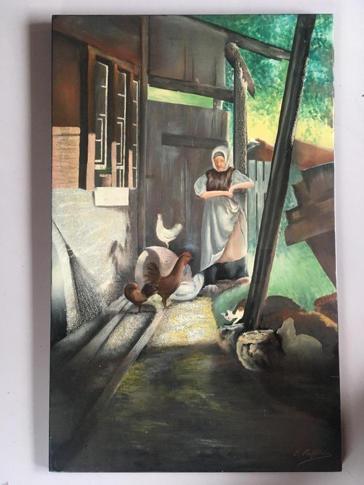 Schilderij E. Malfliet, Antiek en Kunst, Kunst | Schilderijen | Klassiek, Ophalen of Verzenden