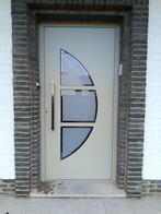 Voordeur in aluminium, 200 tot 215 cm, Ophalen, 100 tot 120 cm, Glas