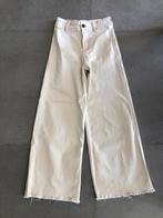 Broek Bershka maat 32 - cropped wide leg, Beige, Zo goed als nieuw, Maat 34 (XS) of kleiner, Bershka