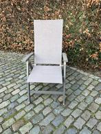 Tuinstoel naar achteren uit klapbaar, Tuin en Terras, Tuinstoelen, Ophalen, Zo goed als nieuw, Aluminium, Verstelbaar