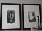 Twee grote mooie studies, Ophalen of Verzenden