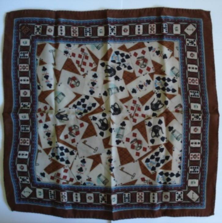 Dolce & Gabbana pochet Speelkaarten pocket square playing ca, Kleding | Heren, Stropdassen, Nieuw, Met patroon, Beige, Verzenden