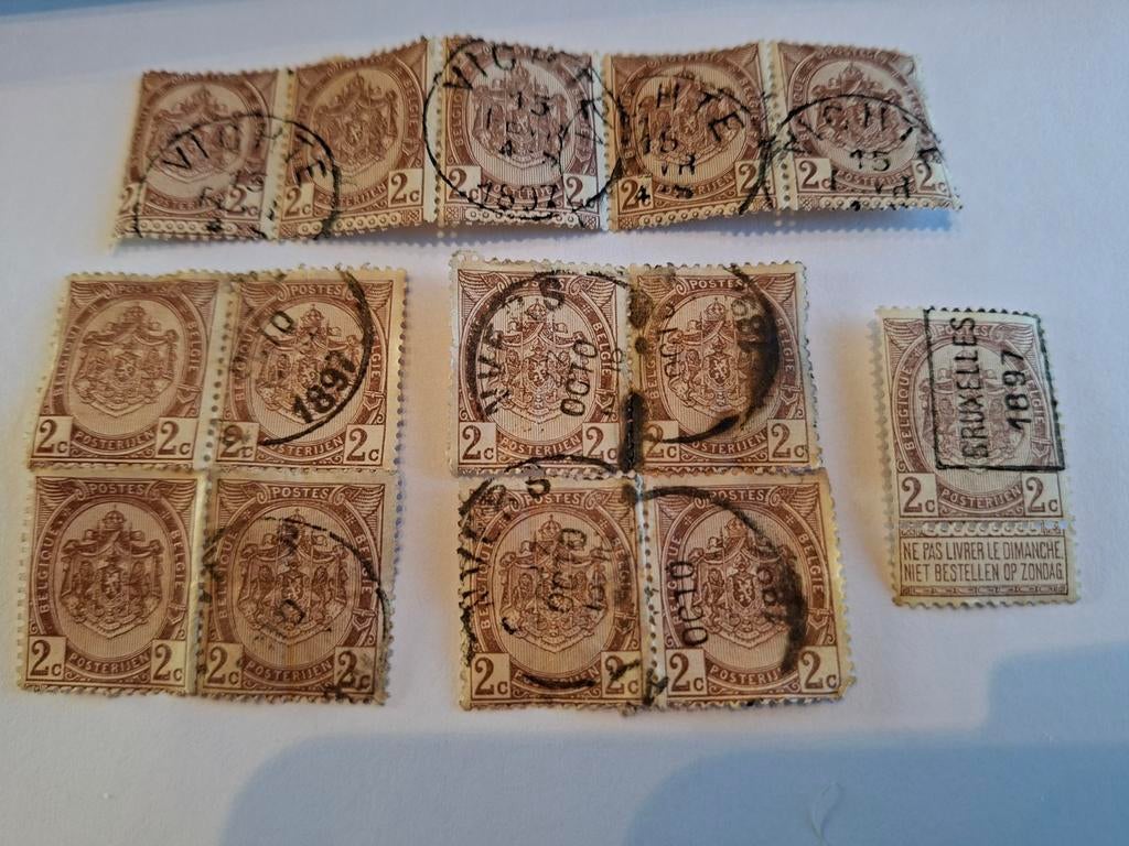 België 1897, Ophalen of Verzenden, Gestempeld