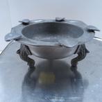 Tinnen asbak op pootjes., Antiek en Kunst, Ophalen of Verzenden