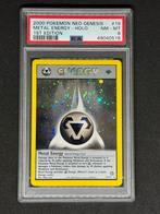 Metal Energy - Holo - #19 Neo Genesis 1st ed - PSA 8 NM - MT, Enlèvement ou Envoi, Comme neuf, Cartes en vrac, Foil