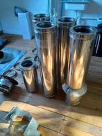Inox dubbelwandige schouw 150mm, Ophalen, Inox, Gebruikt, 6 meter of meer