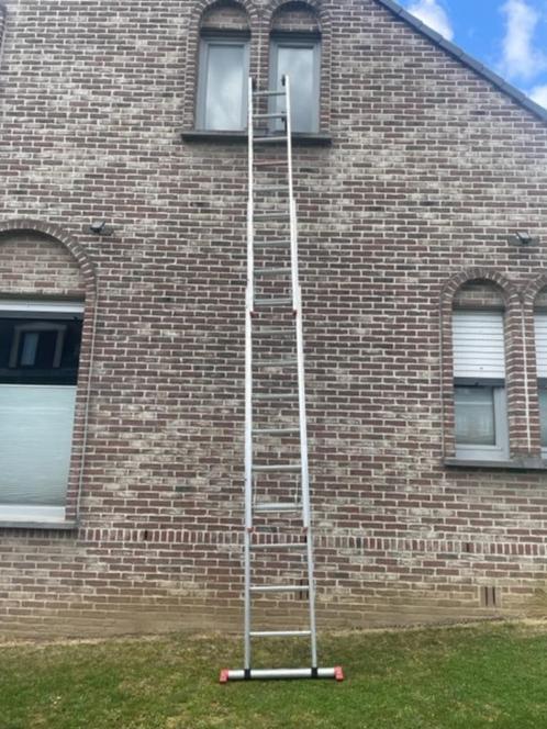 Ladder 3-delig Altrex 2x10/1x9 * 2,9m - 6,94m (ZEMST), Doe-het-zelf en Bouw, Ladders en Trappen, Gebruikt, Ladder, 4 meter of meer