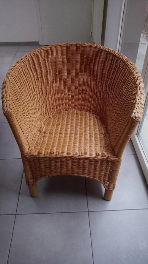 4 Rieten stoelen, Huis en Inrichting, Stoelen, Zo goed als nieuw, Drie, Riet of Rotan, Bruin, Ophalen of Verzenden