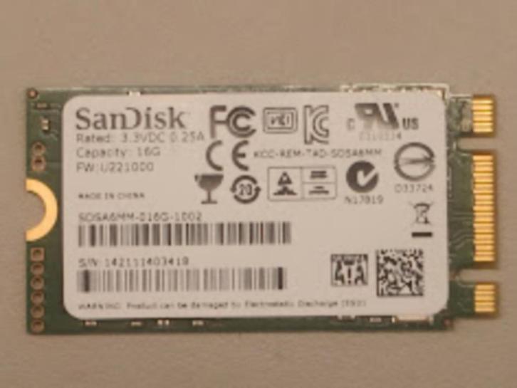 Sandisk SATA NGFF 2242 42mm Solid State SSD, Computers en Software, Harde schijven, Gebruikt, SSD, SATA, Ophalen of Verzenden