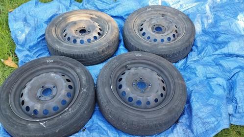 4 15 inch velgen met banden, Auto-onderdelen, Banden en Velgen, Band(en), Zomerbanden, 15 inch, 185 mm, Personenwagen, Gebruikt
